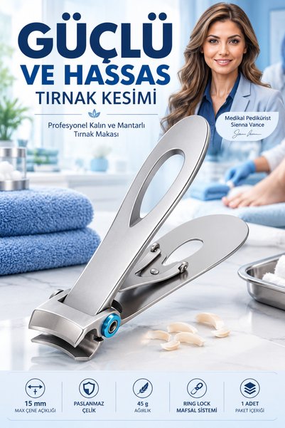 Transformacion Kalın ve Mantarlı Tırnak Makası - Profesyonel Ekstra Geniş Çen...
