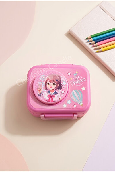 Charlotte Candle Kaseli Çok Bölmeli Beslenme Kutusu Yemek Saklama Kabı Okul Ö...