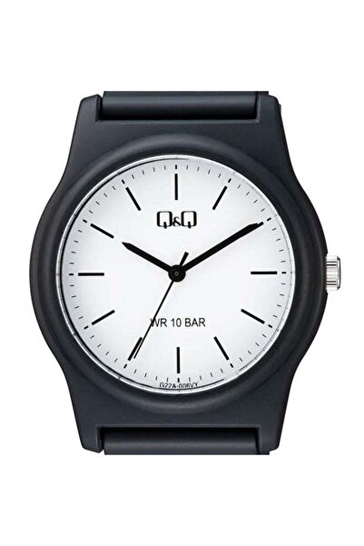 Q&Q Unisex Quartz Watch G22A-006VY with Resin Strap, Black