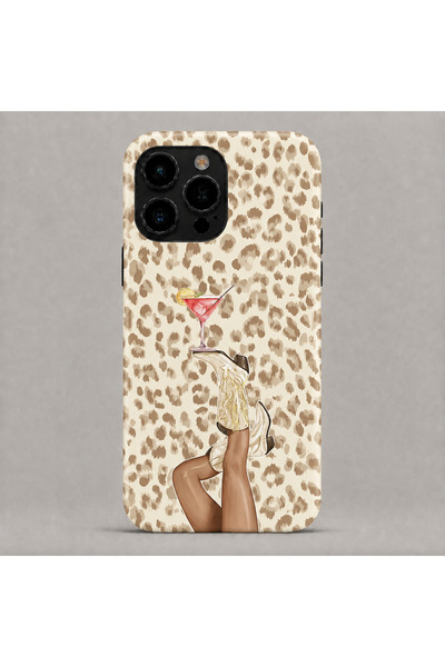 Mobildizayn iPhone 13/14 Uyumlu Desenli Krem Lansman Telefon Kılıfı K264