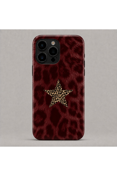Mobildizayn iPhone 14 PRO Uyumlu Desenli Bordo Lansman Telefon Kılıfı K260