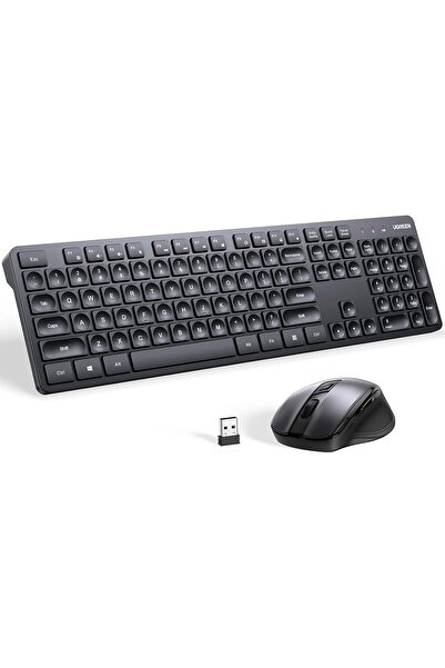 Ugreen Wireless Keyboard and Mouse Combo, 2.4GHz Ergonomic Keyboard Mouse, Co...