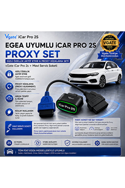 Vgate iCar Pro 2S ve Mavi Soket Egea Uyumlu Arıza Tespit ve Gizli Özellik Açm...