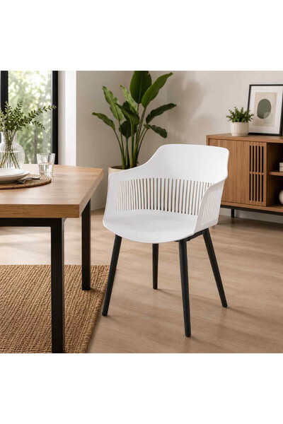Palma homez Black Plastic Chair 78X46X46 cm - Dining Table Chair