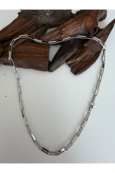 Rupen Kraft Top Segment Casual Thick Paperclip Steel Chain Necklace 55 cm Pap...