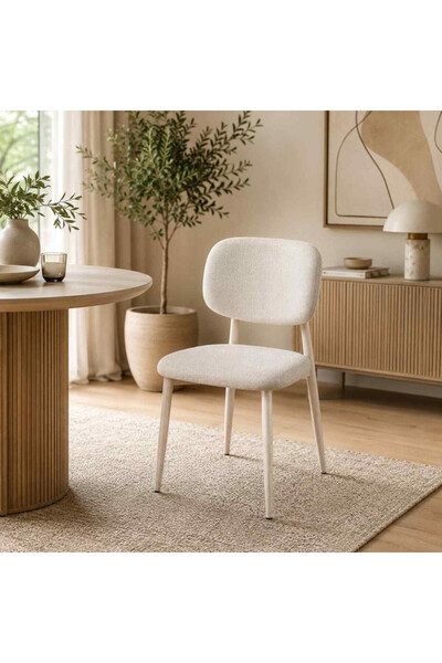 Palma homez Gray Chanel Chair 89X45X45 cm - Chanel Dining Chair