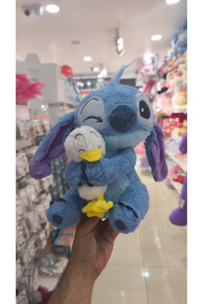 NUREYY AKSESUAR Lilo stitch ördek tutan peluş uyku arkadaşı