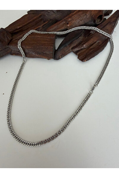 Aida Jewelss Top Segment Casual Shaved Steel Chain Necklace 55 cm Steel Chain...