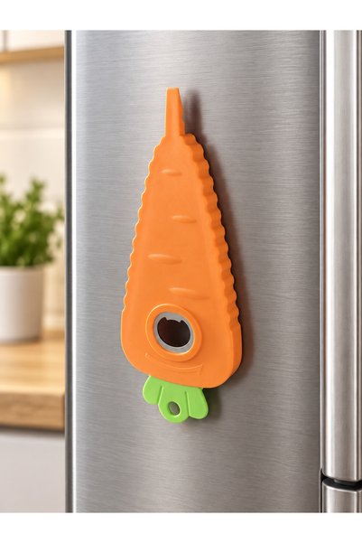 NazLand Carrot Design Multi-Purpose Jar Lid and Bottle Opener – Refrigerator Magnet