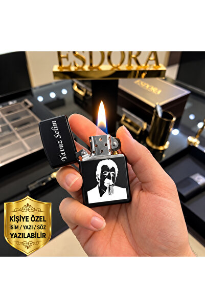 Kişiye Özel Metal Çakmak İsimli Çakmak Hediye Çakmak Sevgiliye Babaya Arkadaşa