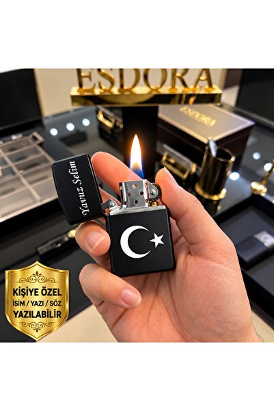 Kişiye Özel Metal Çakmak İsimli Çakmak Hediye Çakmak Sevgiliye Babaya Arkadaşa