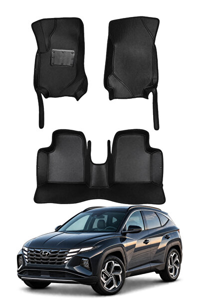 stiloto Hyundai Tucson SUV (2020-Sonrası) Uyumlu 7D Deri Oto Paspas - Noktalı...