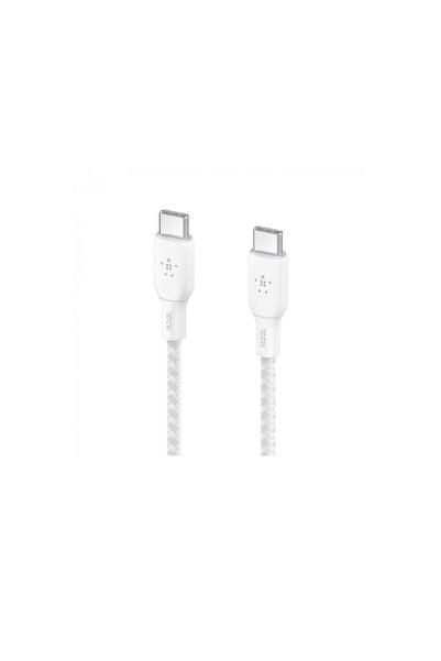 Belkin بيلكن كيبل USB-C إلى USB-C نايلون مضفر مزدوج، شحن سريع حتى 100W، نقل ب...