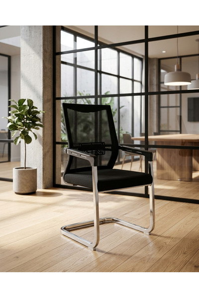 PLUS13 Comfortable Office and Waiting Room Chair with Metal Steel Bases