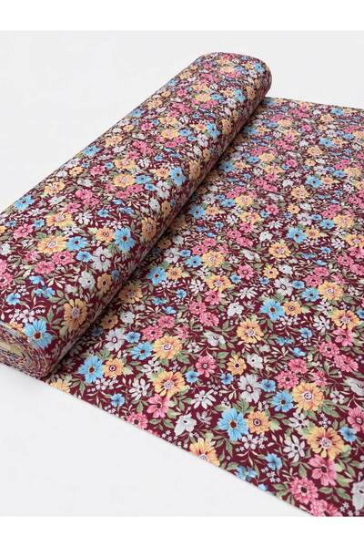 Zümra Baby %100 Pamuk Desenli Poplin Kumaş - Çiçekli - (50x170)