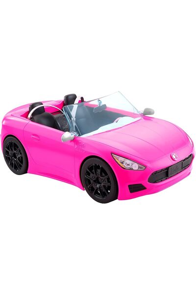 Barbie Araba Dönen tekerlekleri olan, 2 kişilik, üstü açık Barbie Araç, 3-7 yaş arası çocuklar için