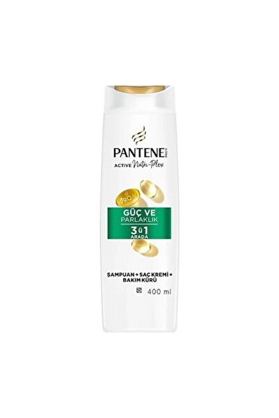 Pantene Șampon 3-în-1, forță și strălucire, 400 ml, pentru păr normal, femei