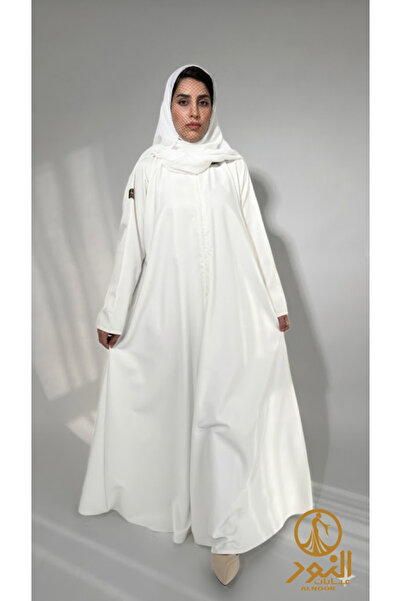 Alnoor abaya White Abaya Klooash Style - Abaya for Hajj, Umrah, and Prayer - ...