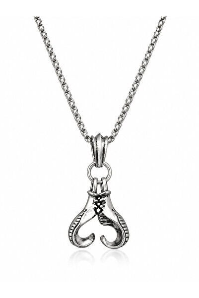 DeNors Silver Box Chain Necklace – Silver Color Men's Necklace – Unisex Moder...