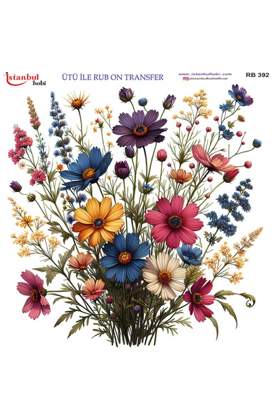İstanbul Hobi Ütü ile Rub On Transfer Kağıdı 30x30cm RB-392