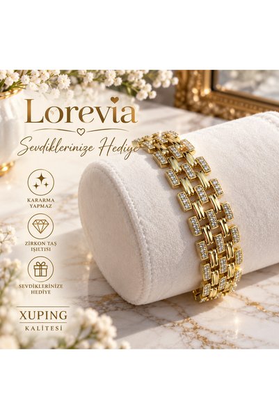Versa Işıltısı Altın Rengi Bileklik
