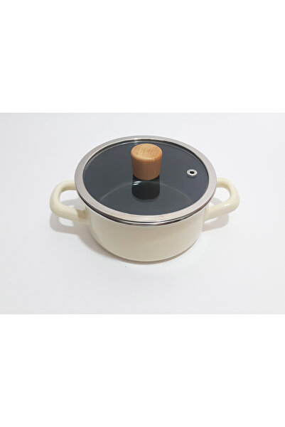 renkli çiçekler 16 cm Enamel Colorful Pot 1500 ml Cooking Pot Enamel Storage Container