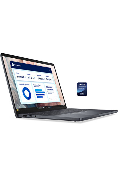 Dell PB14250 Pro 14+ Intel Core Ultra-7 266V 16 جيجابايت LPDDR5x 512 جيجابايت SSD M.2 NVMe Intel ®   قوس ™   شاشة عرض FHD+ غير تعمل باللمس مقاس 14 بوصة (مدمجة) - فضي بلاتيني