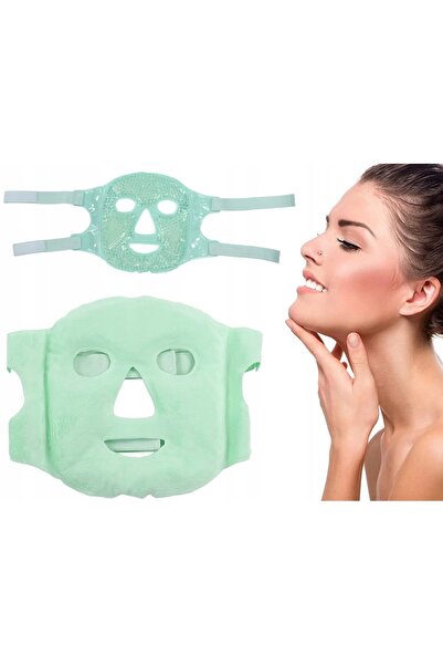 VERK Masca de fata reutilizabila cu gel cald sau rece, verde
