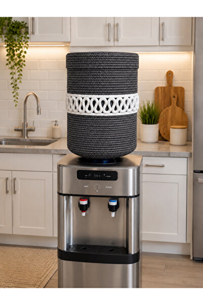 Ckdesign غطاء زجاجة ماء بحبل رمادي اللون - غطاء زجاجة ماء مزخرف - ديكور مطبخ ...