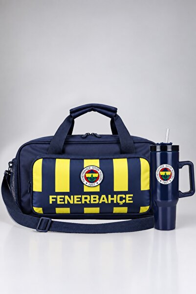 Fenerbahçe حقيبة رياضية مرخصة بقسمين وقارورة ترمس من الفولاذ المقاوم للصدأ مع...