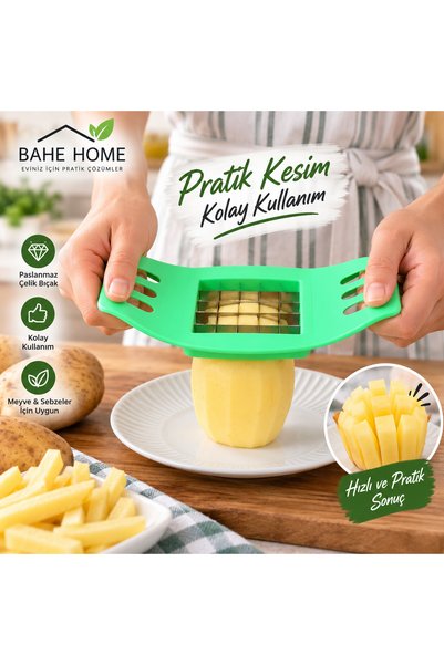bahe home قطاعة البطاطس، قطاعة الخضروات والفواكه المصنوعة من الفولاذ المقاوم للصدأ