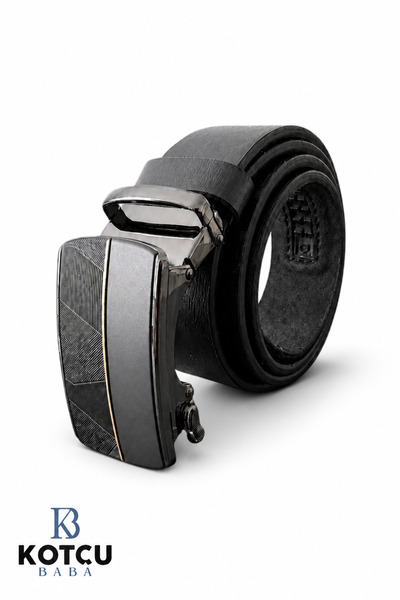 KOTCUBABA Genuine Buffalo Leather Automatic Buckle 4 cm Men's Belt