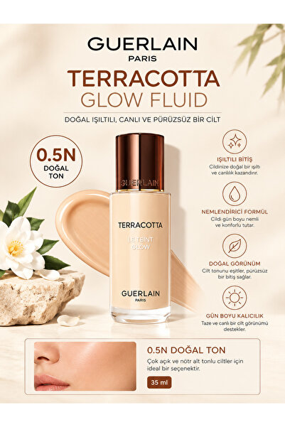 Guerlain كريم أساس تيراكوتا لو تينت جلو 0.5N لإطلالة بشرة مشرقة ومتألقة بلمسة...