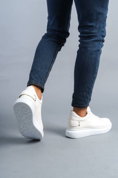 Generic Brand Akb-047 White Crocodile Casual Men's Shoes