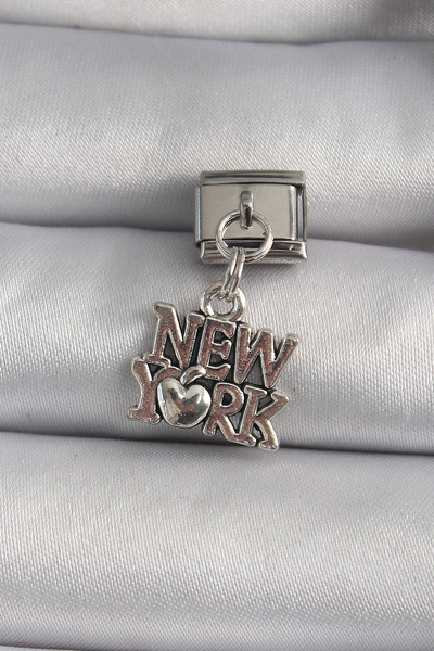 Livenda 316L Steel Silver Color Sallantı New York Lettering Model Nomination ...