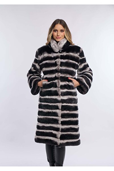 Luxus Haina din blana de rex chinchilla, model 6 in 1