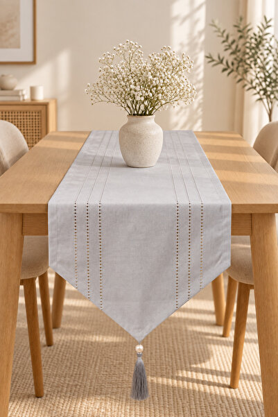 Bikaya Home Diana Karlina Masa Runner |   35X140 cm |   Elegant Details, Tass...