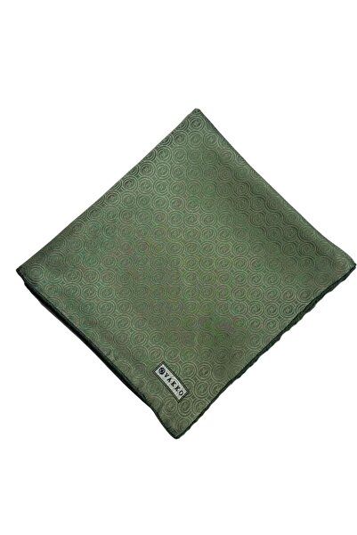 Vakko Silk Jacquard Monogram Scarf 31815-M-Green