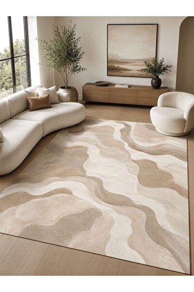 YTR HOME Dijital Baskı Yıkanabilir Kaymaz Taban Dekoratif Salon Mutfak Halısı...