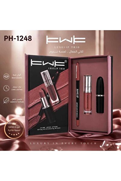 KWK Set -1248 Gives You a Comprehensive and Stylish Lip Look, Combining Lip L...
