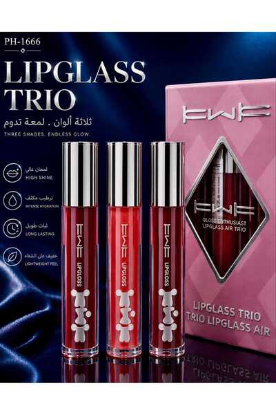 KWK 166 3-Level Sexy Lip Gloss Set, High Shine and Intense Hydration, Lightwe...