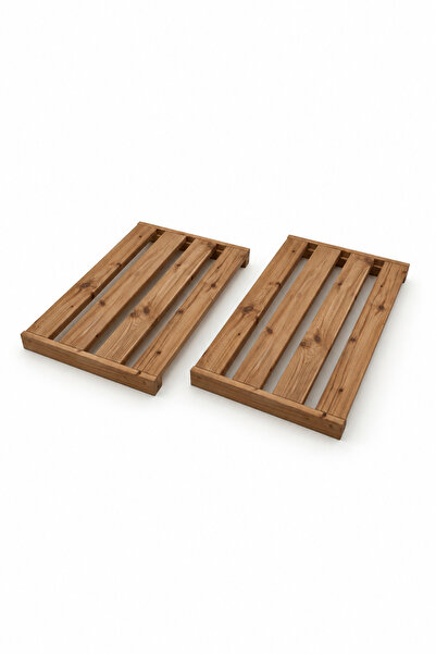 REN WOOD 2'li Masif Ahşap Raf Tablası Doğal Çam Raf Paneli 80 cm