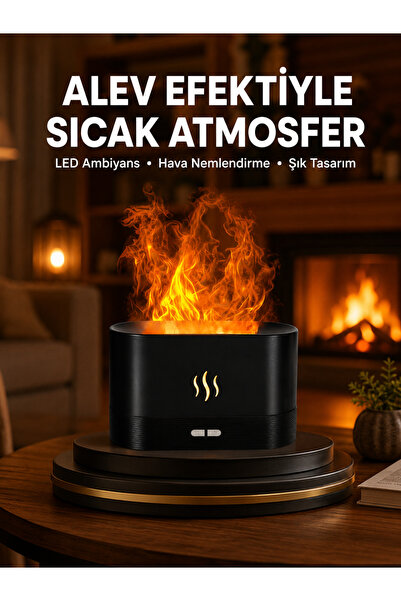 Lisinya Modern Design Flame Effect Led Aromatherapy Air Humidifier New Genera...