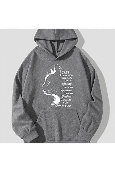 JANTIL MODA Unisex Oversize Φούτερ με κουκούλα με 3 κλωστές, τσέπη καγκουρό, ...