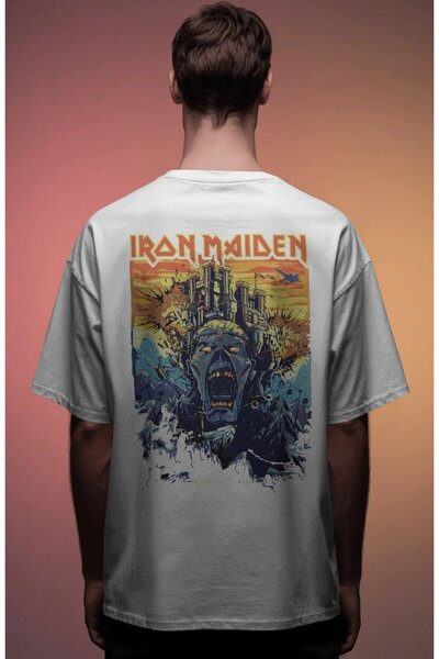 SEVBANO Iron Maiden Rock Metal Music Band Printed Unisex Oversize Premium T-S...