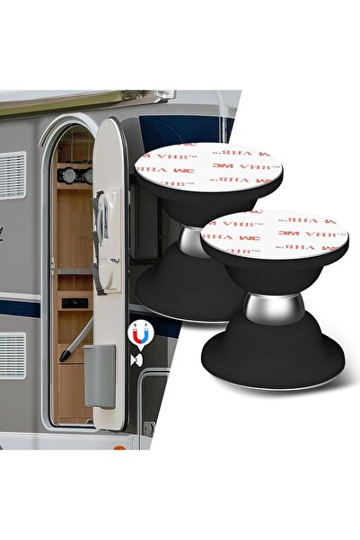 Arabest RV Magnetic Door Catch,2 Pack Silicone Wrapped Stainless Steel Door H...