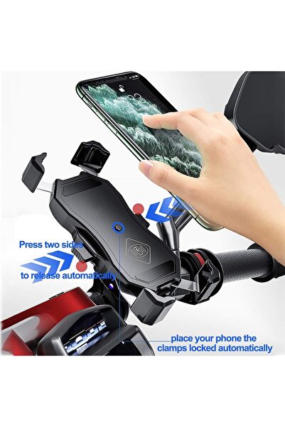 Jubilin Motorcycle Phone Mount with 15W Fast Wireless Charging, USB Port & An...