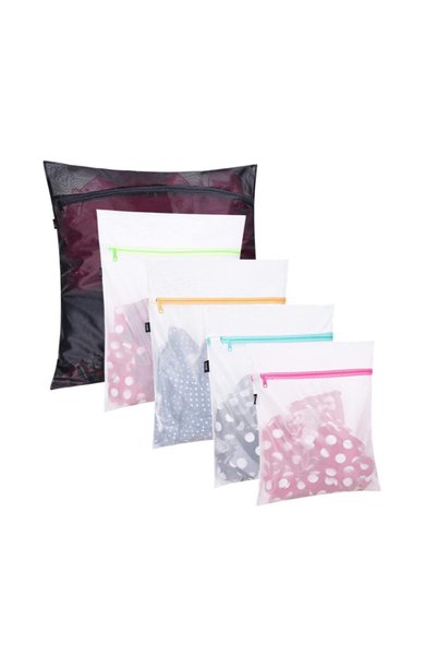 Generic Brand Set of 5 zippered laundry bags, for delicate clothes, protects ...