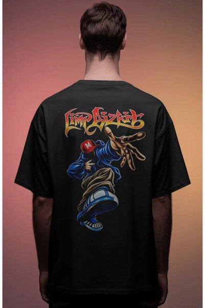 SEVBANO Limp Bizkit Rock Metal Music Band Printed Unisex Oversize Premium T-S...