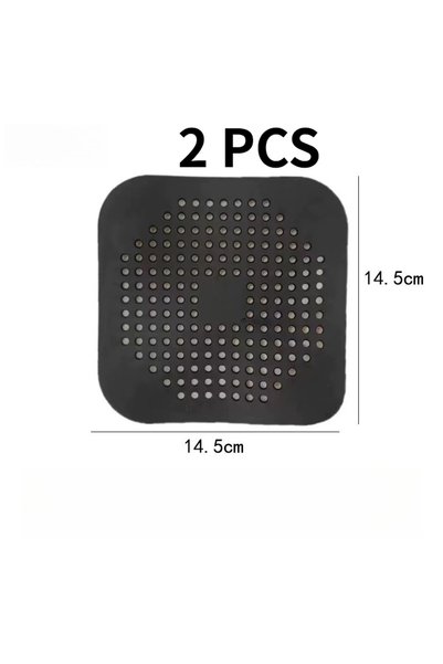 Choice black 2 pcs Large Silicone Drain Sticker Universal Floor Hair Mesh Fil...